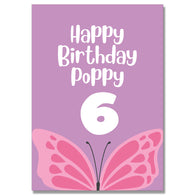 Personalised Butterfly Birthday Card